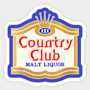 Vintage Country Club Malt Sticker